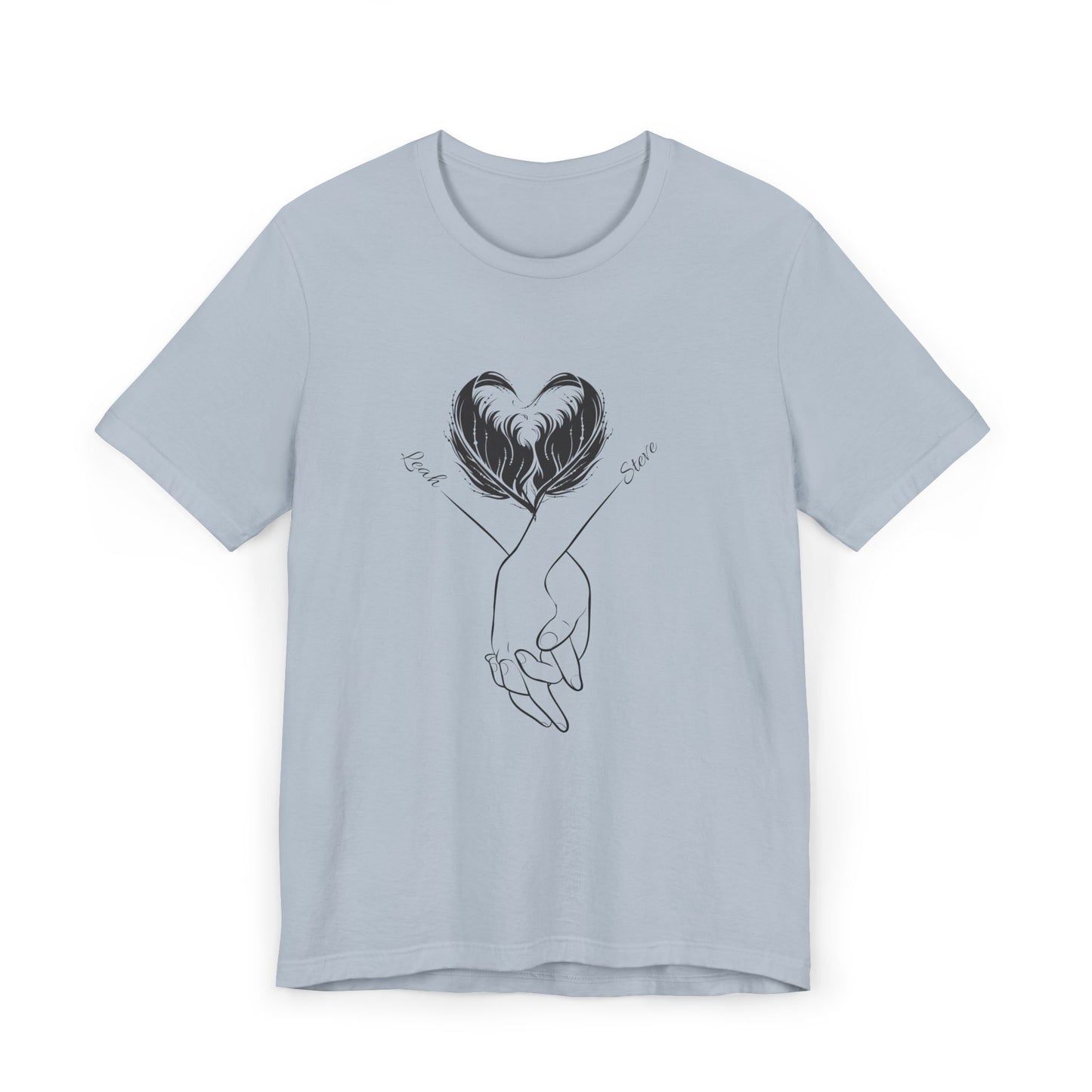 Customizable Holding Hands Hearts T-Shirt