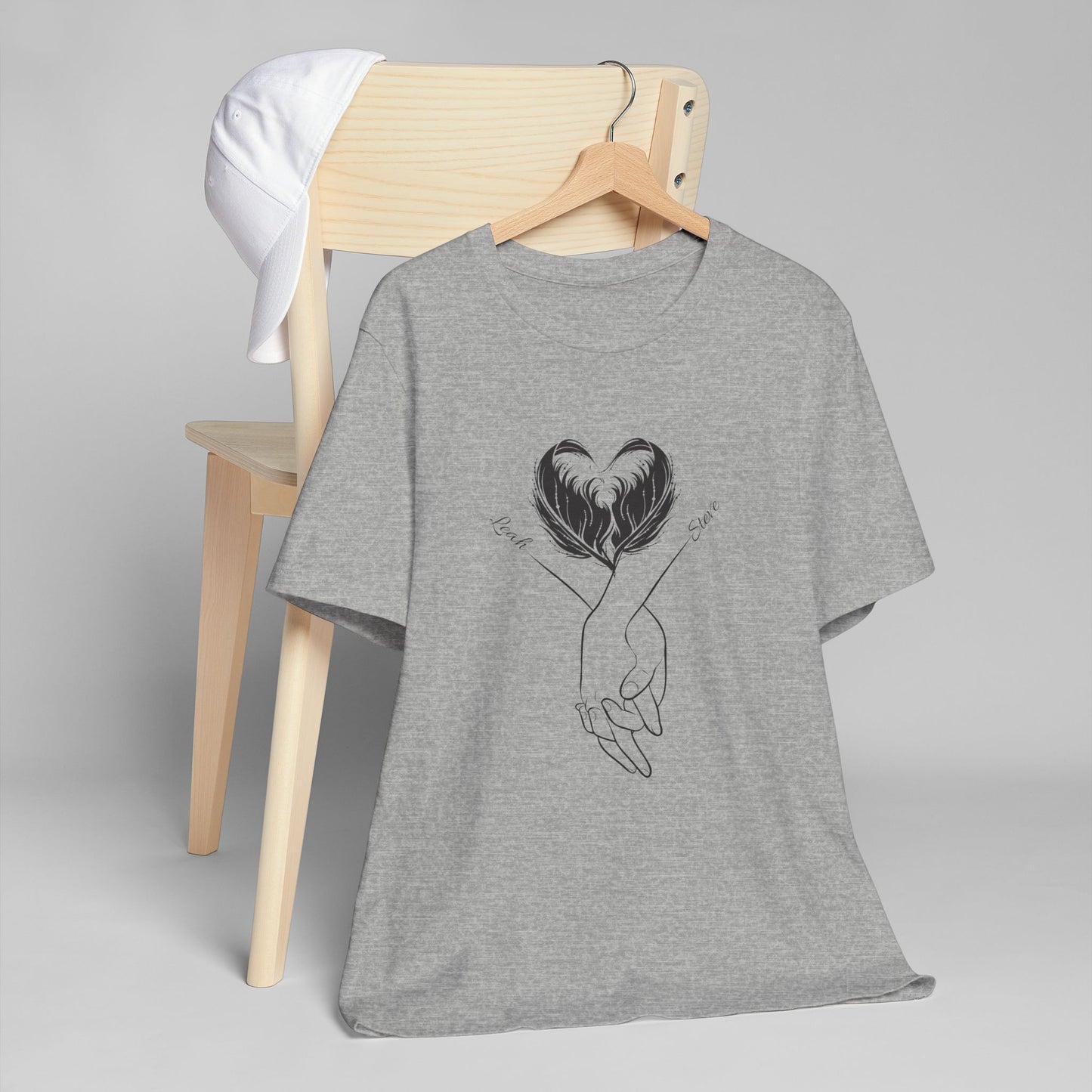 Customizable Holding Hands Hearts T-Shirt