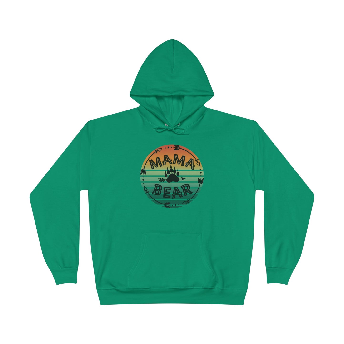 Hoodie Sweatshirt, Mama Bear Indigenous Inspired Design, Unisex EcoSmart® Pullover, Family Gift, Cozy Apparel, Sustainable