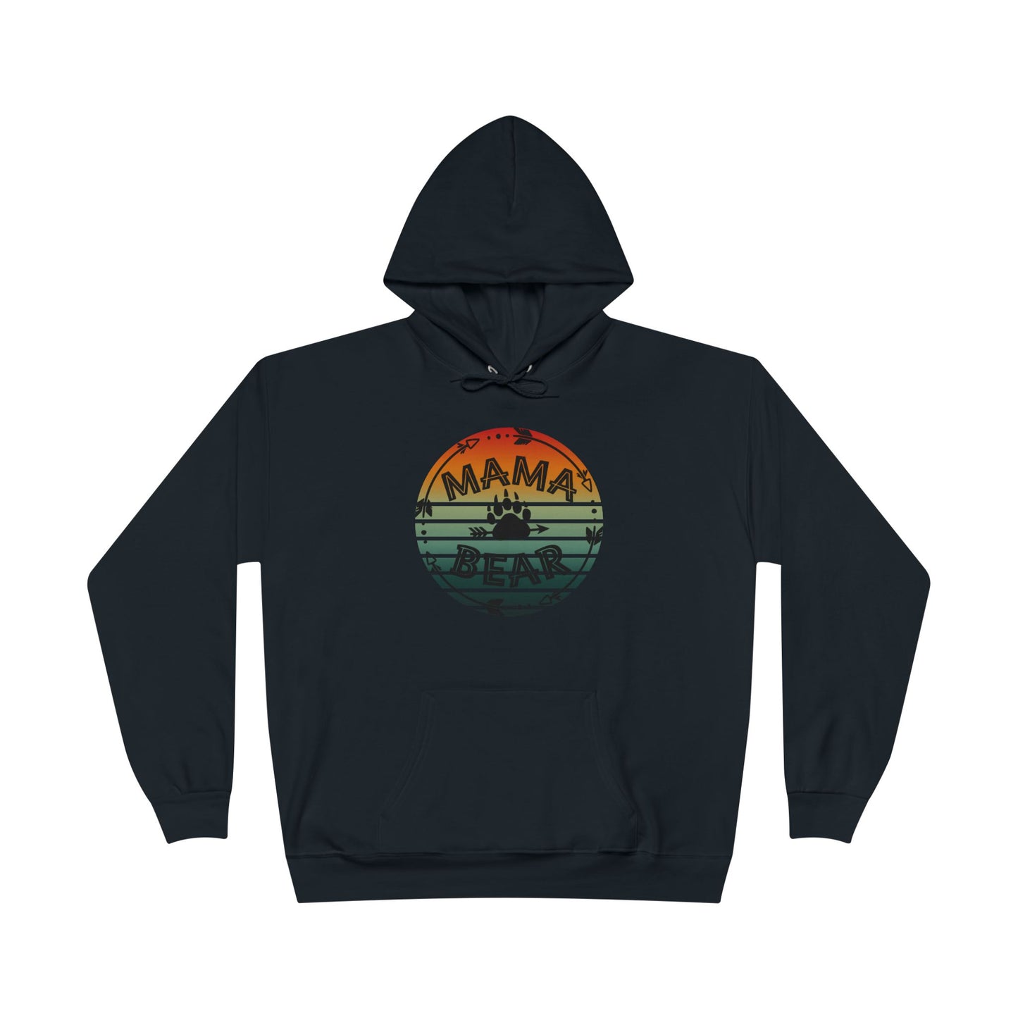 Hoodie Sweatshirt, Mama Bear Indigenous Inspired Design, Unisex EcoSmart® Pullover, Family Gift, Cozy Apparel, Sustainable