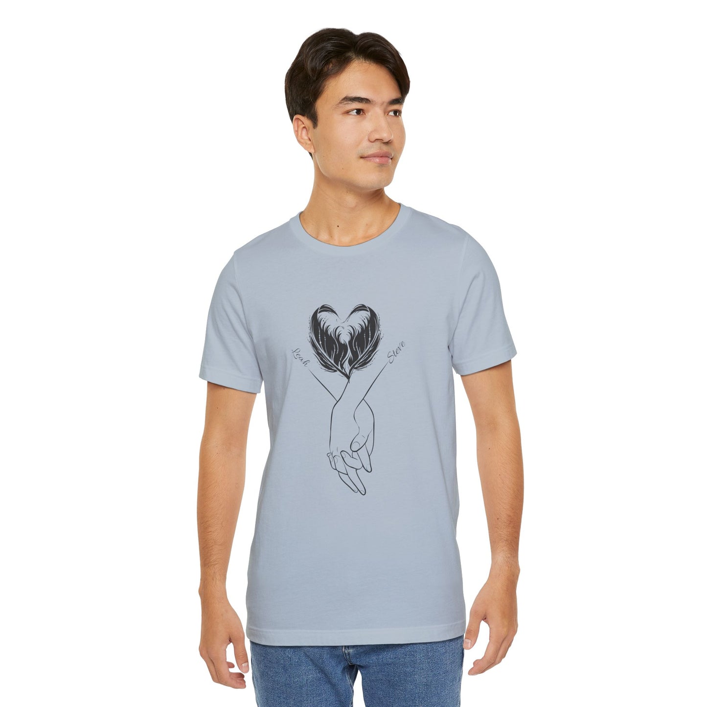 Customizable Holding Hands Hearts T-Shirt