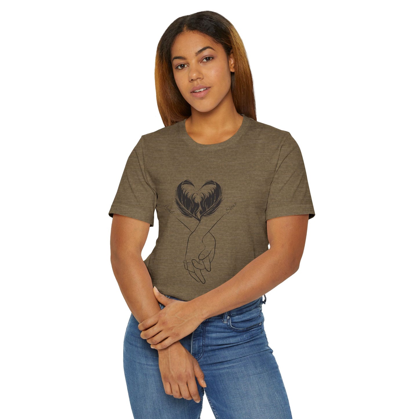 Customizable Holding Hands Hearts T-Shirt