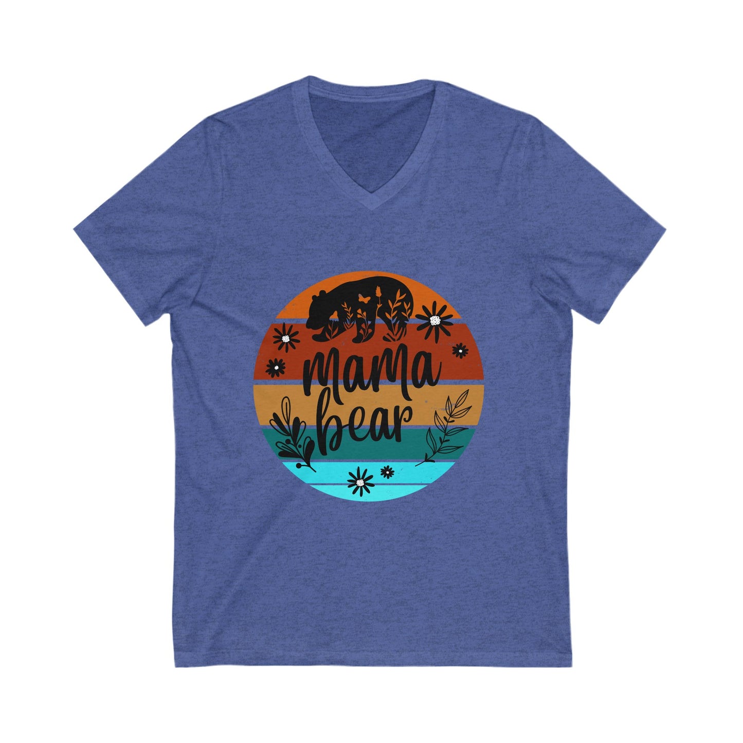 Mama Bear Sunset Shirt, Unisex Tee, Family Matching Shirts, Gifts for Mom, Nature Lover Tshirt, V-Neck Top