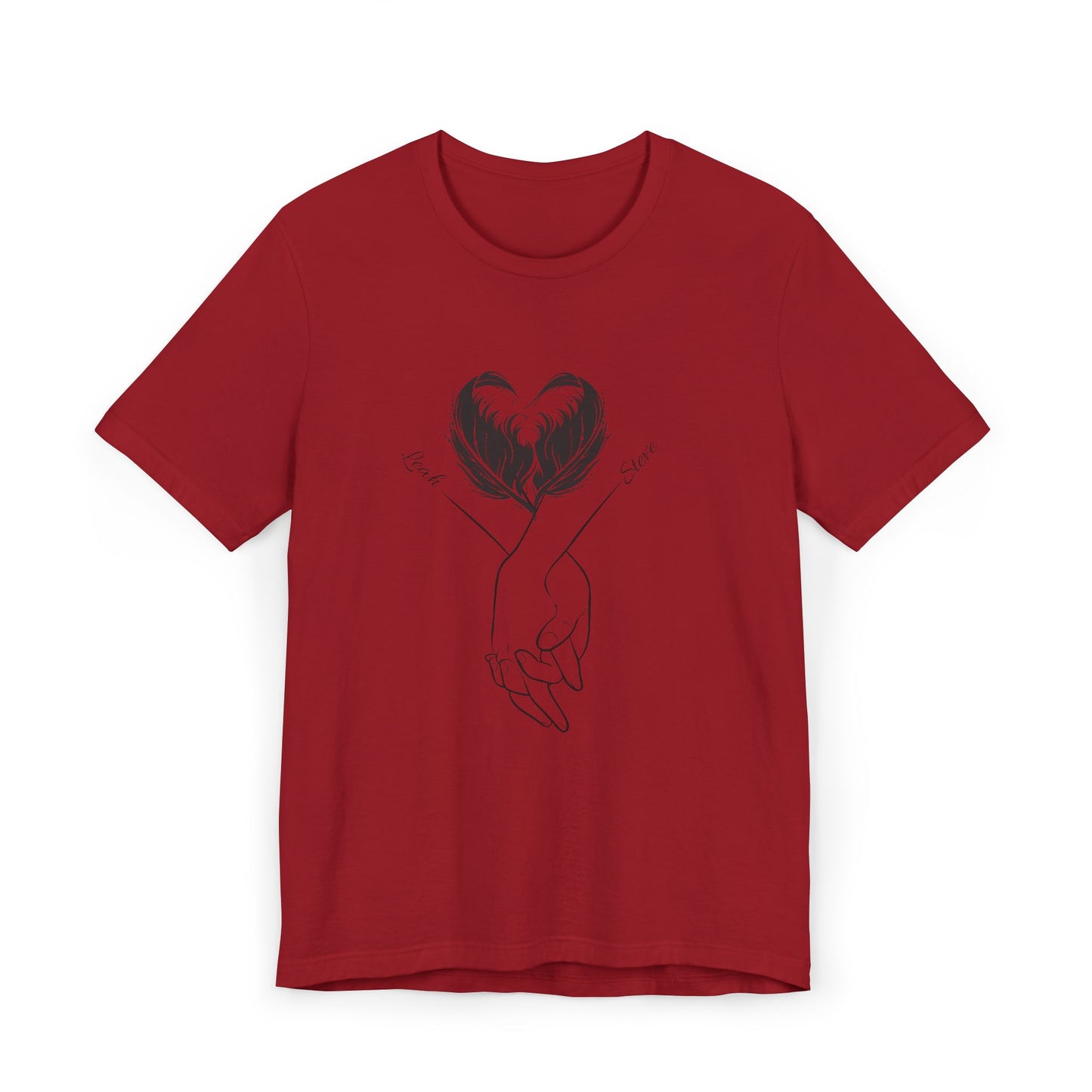 Customizable Holding Hands Hearts T-Shirt