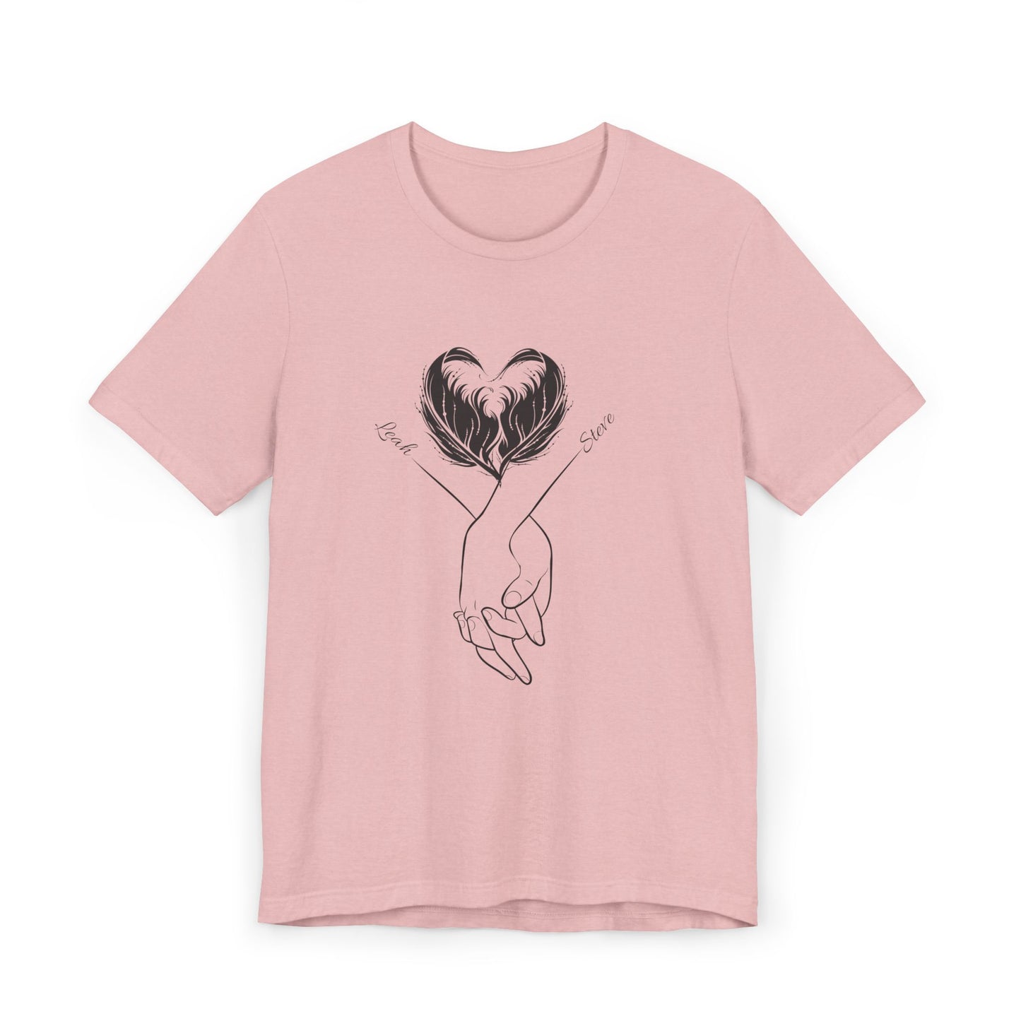 Customizable Holding Hands Hearts T-Shirt