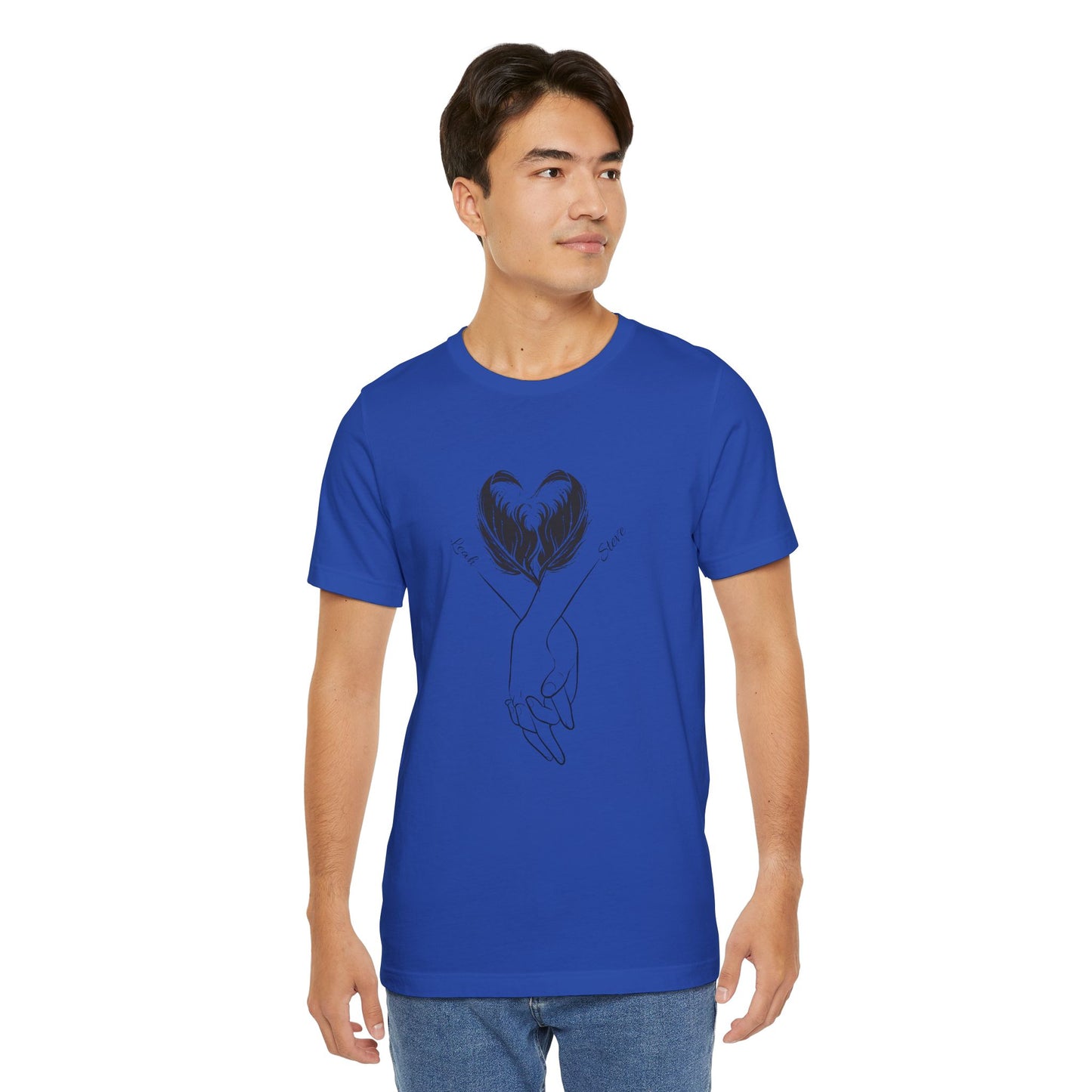 Customizable Holding Hands Hearts T-Shirt