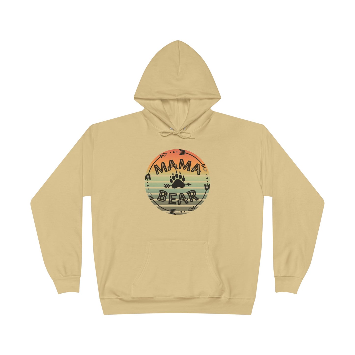 Hoodie Sweatshirt, Mama Bear Indigenous Inspired Design, Unisex EcoSmart® Pullover, Family Gift, Cozy Apparel, Sustainable