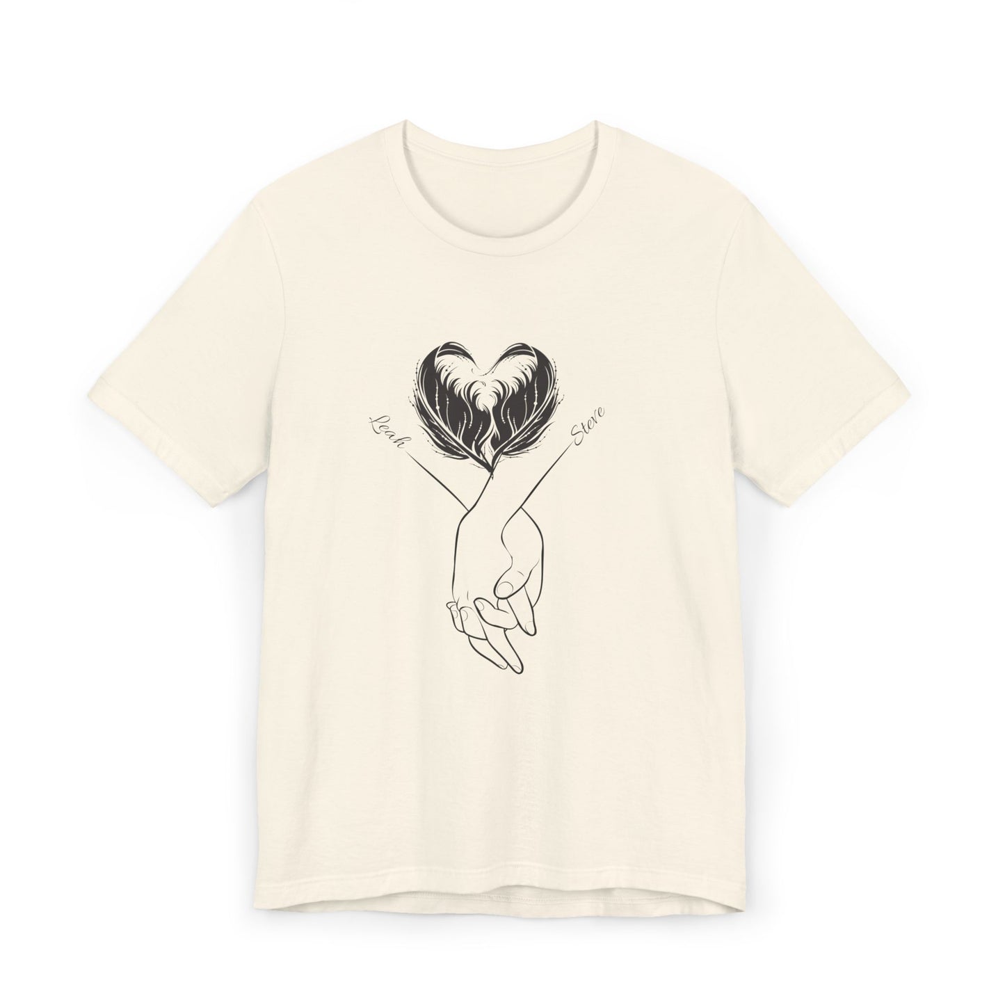 Customizable Holding Hands Hearts T-Shirt