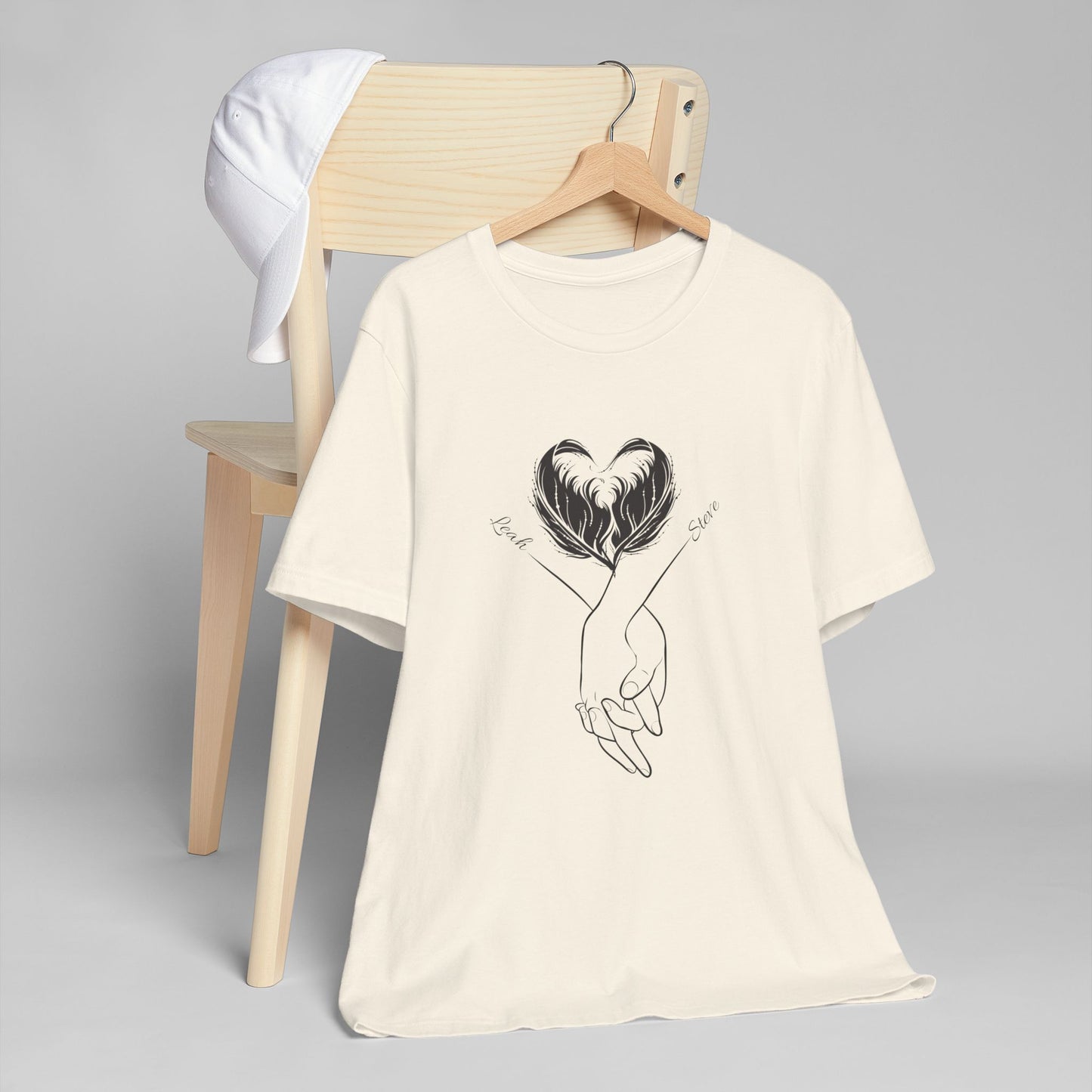 Customizable Holding Hands Hearts T-Shirt