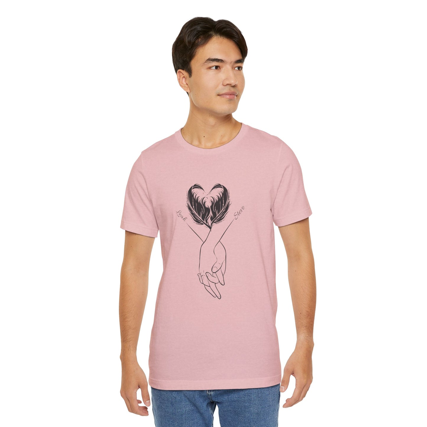 Customizable Holding Hands Hearts T-Shirt