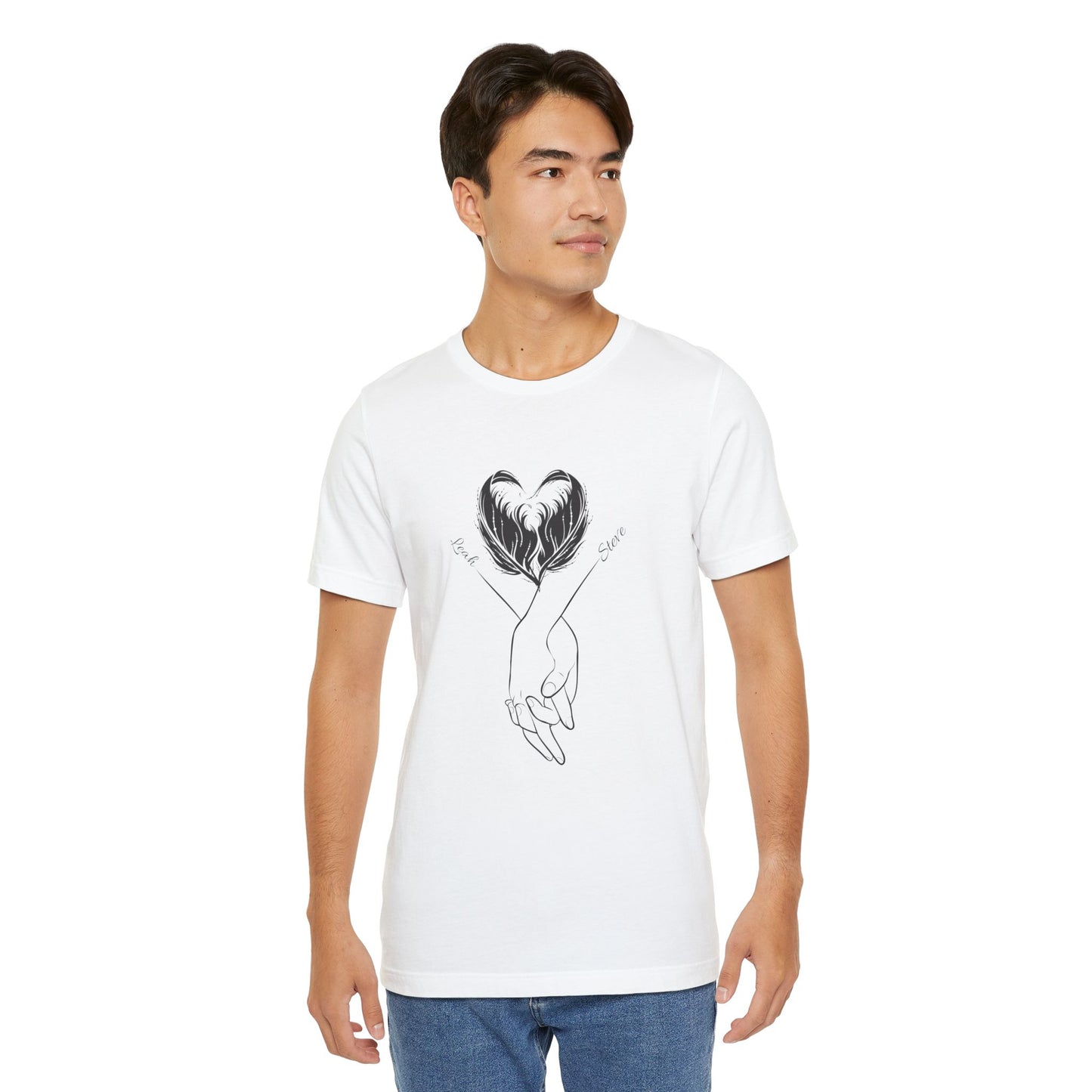 Customizable Holding Hands Hearts T-Shirt