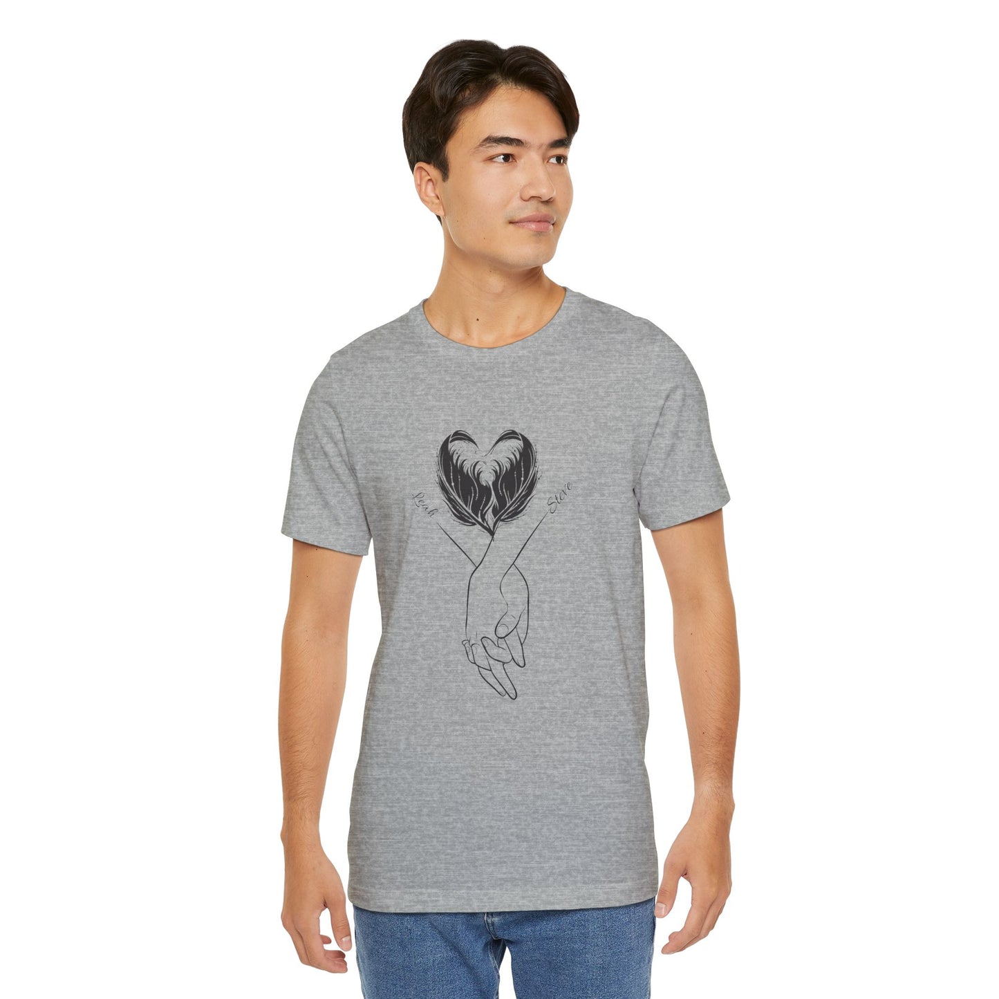 Customizable Holding Hands Hearts T-Shirt